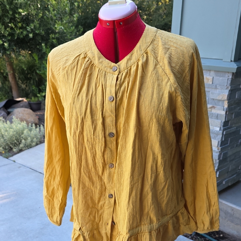 Yellow Button-Up Women's Skirt